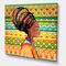 Designart - African American Woman with Turban III - Modern Canvas Wall Art Print